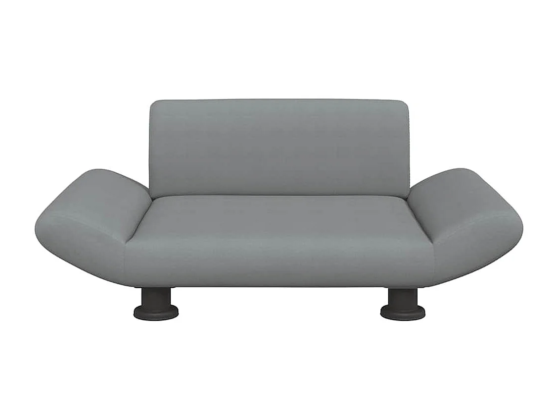 Lit pour chien gris clair 70x45x28 cm tissu