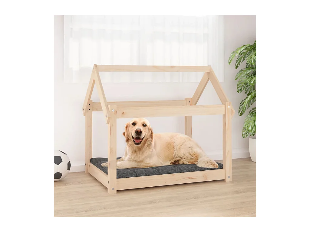 Cama para perro 81x60x70 cm Madera maciza de pino