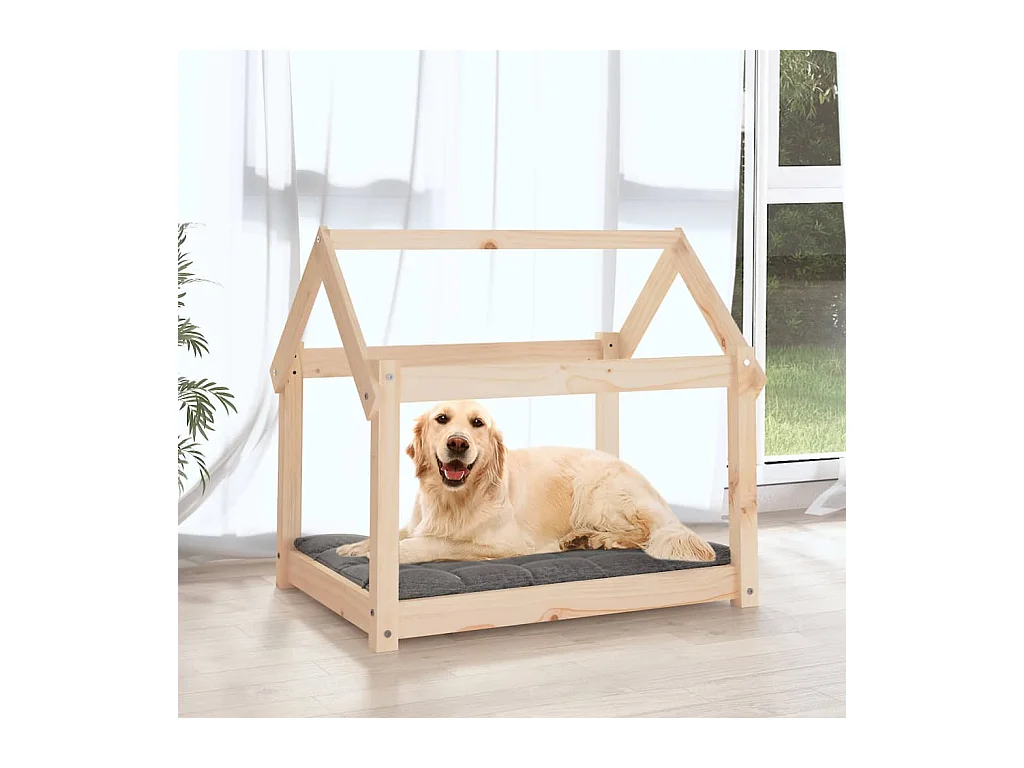 Cama para perro 81x60x70 cm Madera maciza de pino