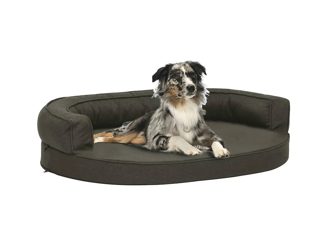 Matelas de lit ergonomique pour chien 75x53 cm Aspect de lin