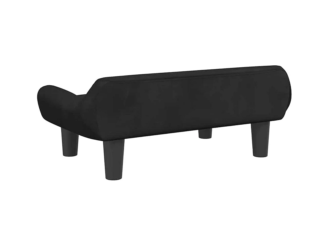 Lit pour chien noir 70x40x24 cm velours