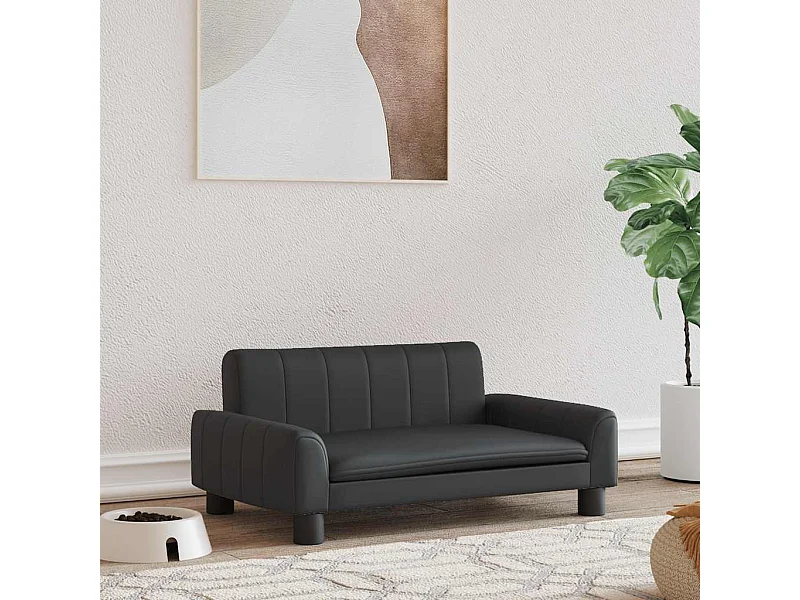 Zwarte hondenmand 70x45x30 cm kunstleer