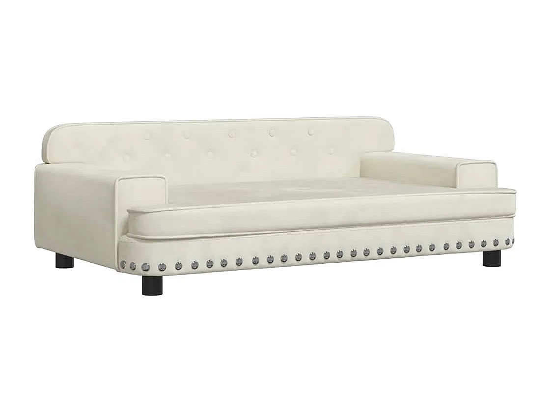 Crème hondenbed 90x53x30 cm fluweel