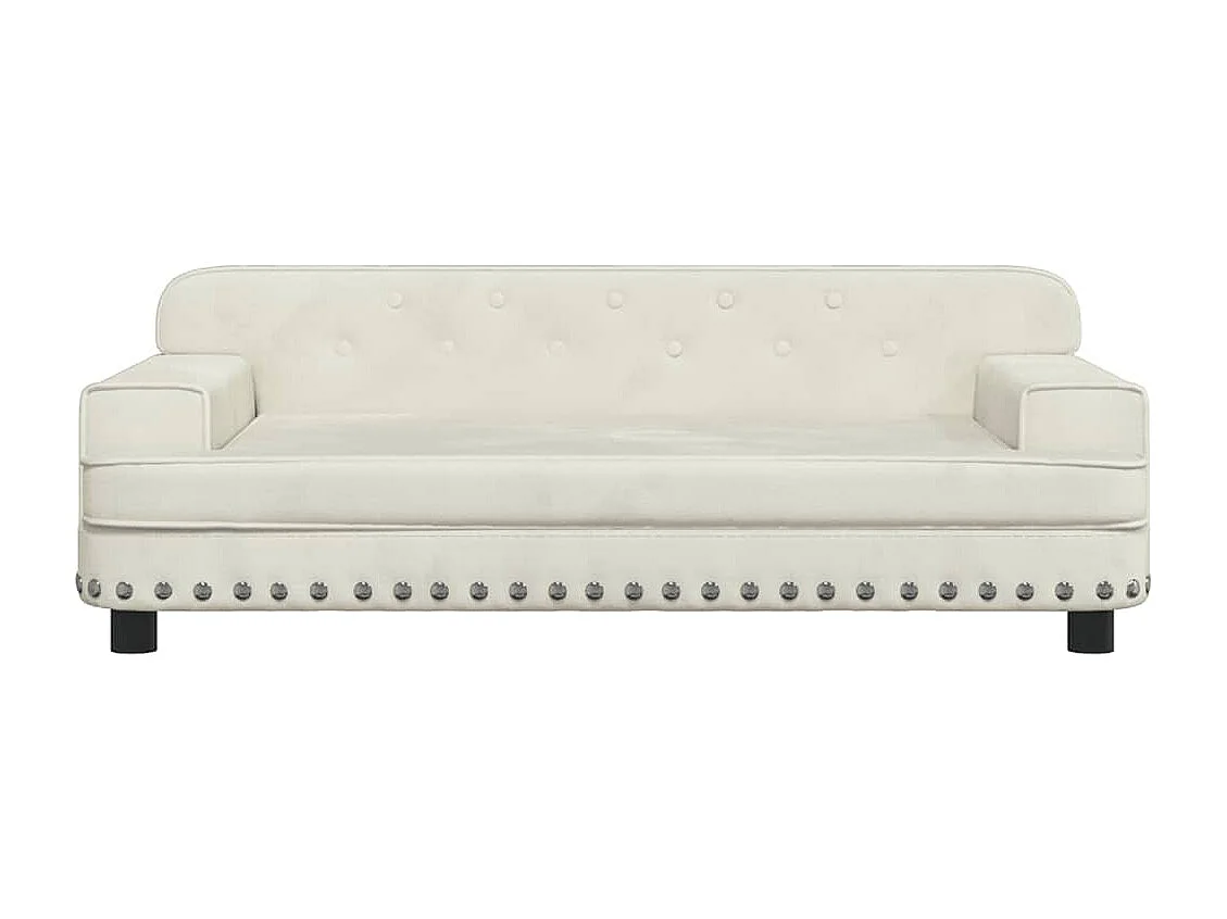 Crème hondenbed 90x53x30 cm fluweel