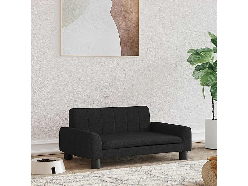 Zwarte hondenmand 70x45x30 cm stof