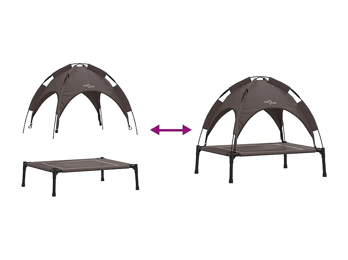 Lit pour Chien Marron s Acier