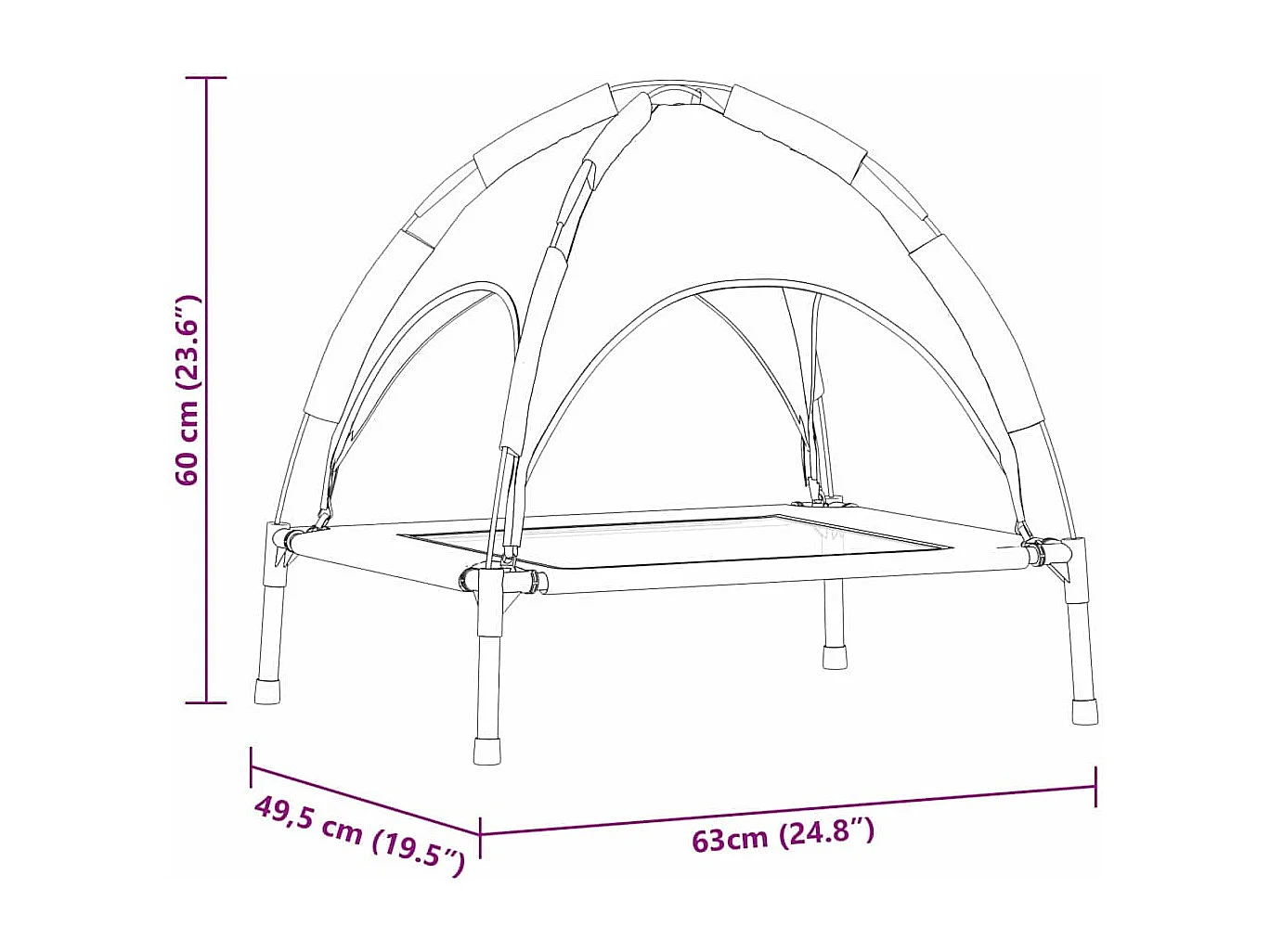Lit pour Chien Marron s Acier