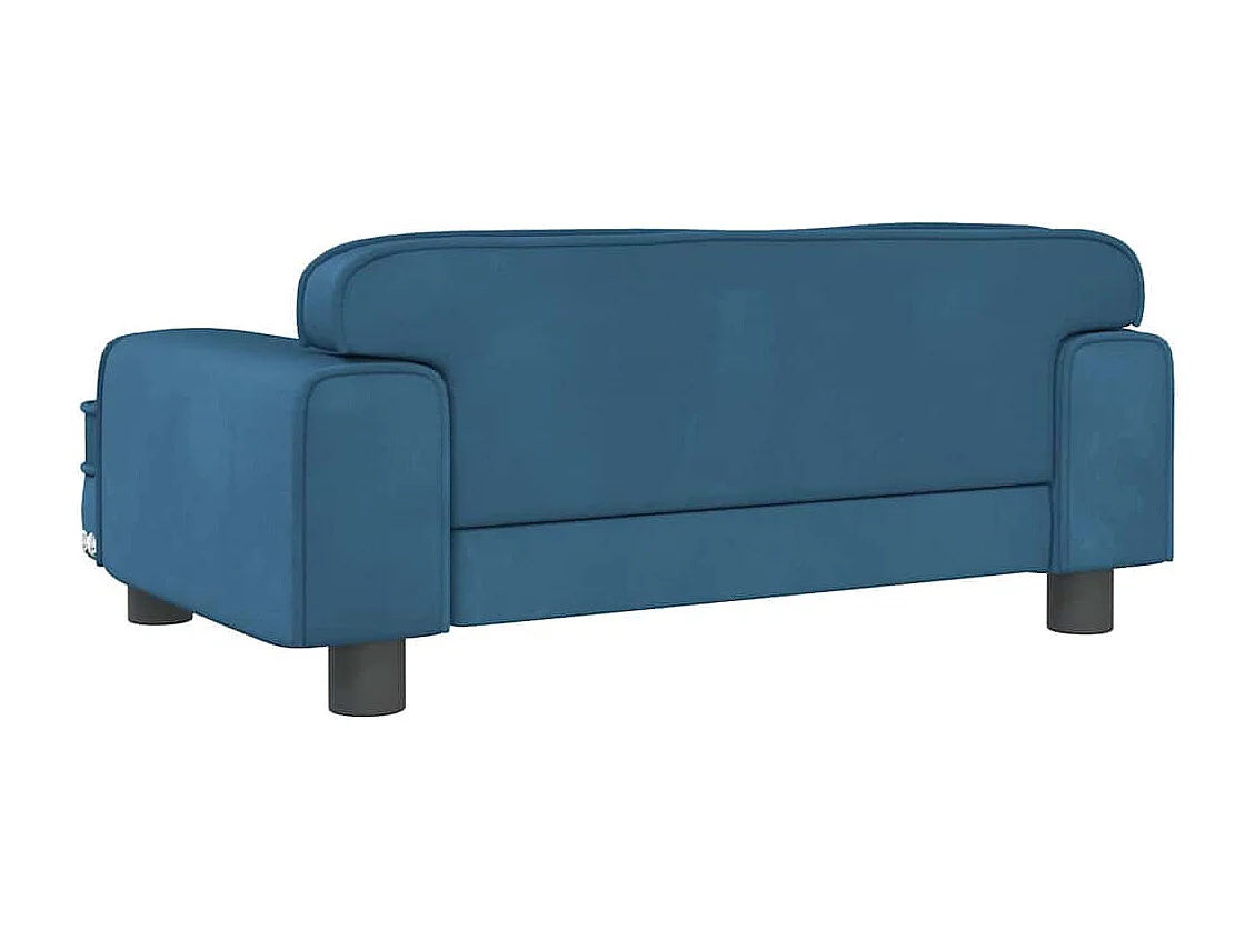 Cama para perro azul 70x45x30 cm terciopelo