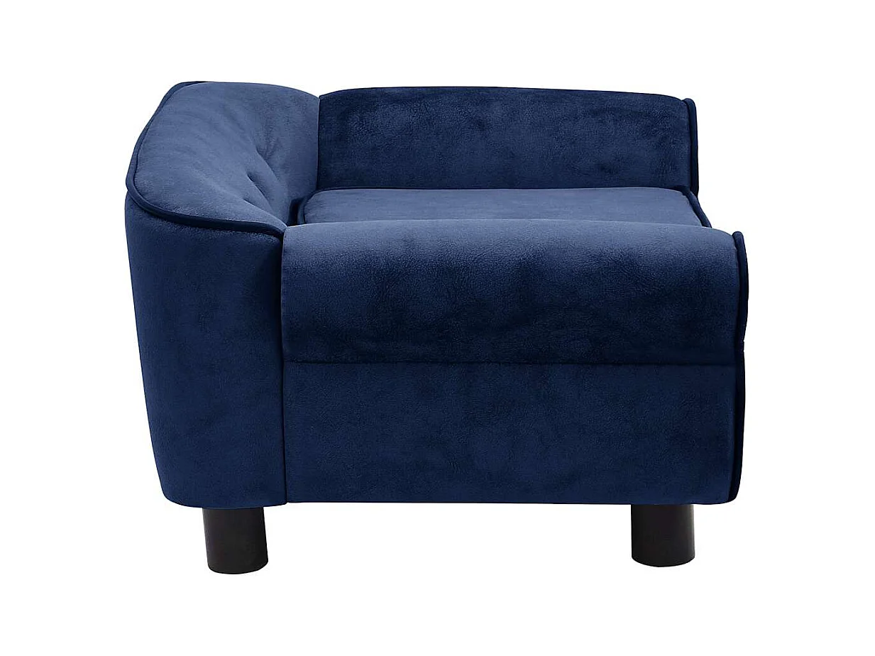 Sofá para perro azul 72x45x30 cm de peluche