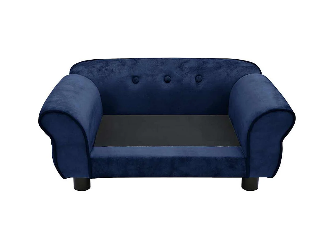 Sofá para perro azul 72x45x30 cm de peluche