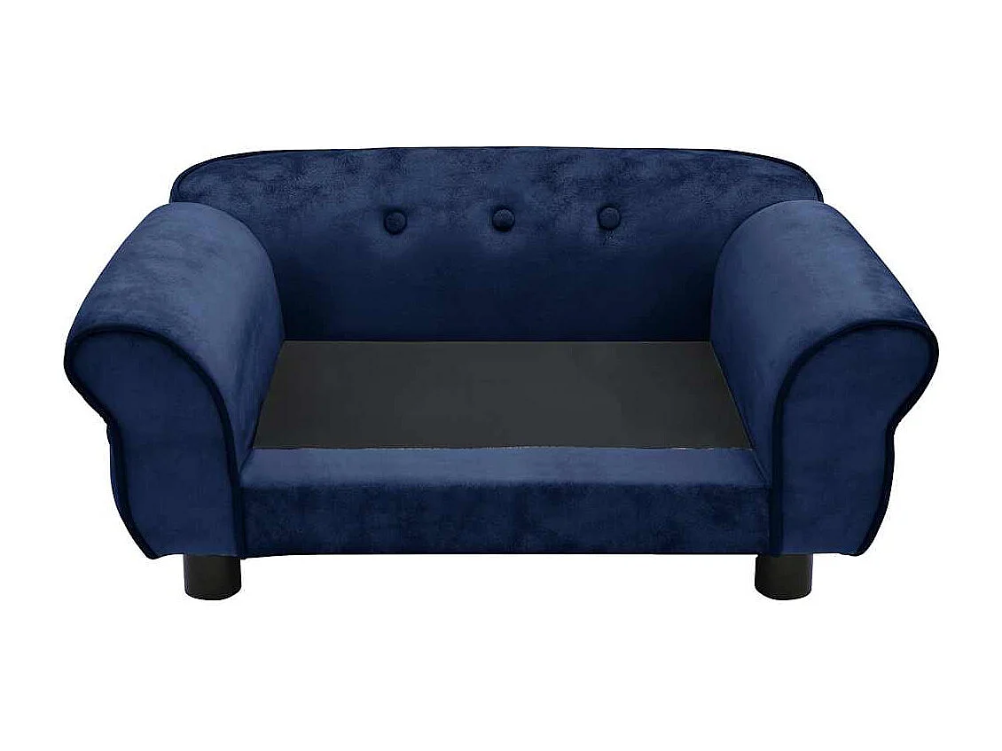 Sofá para perro azul 72x45x30 cm de peluche