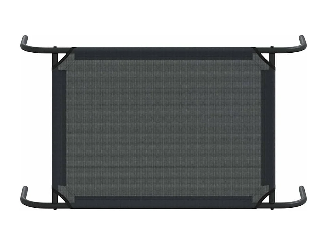 Lit surélevé pour chien Noir S Textilène