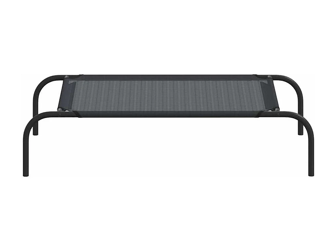 Lit surélevé pour chien Noir S Textilène