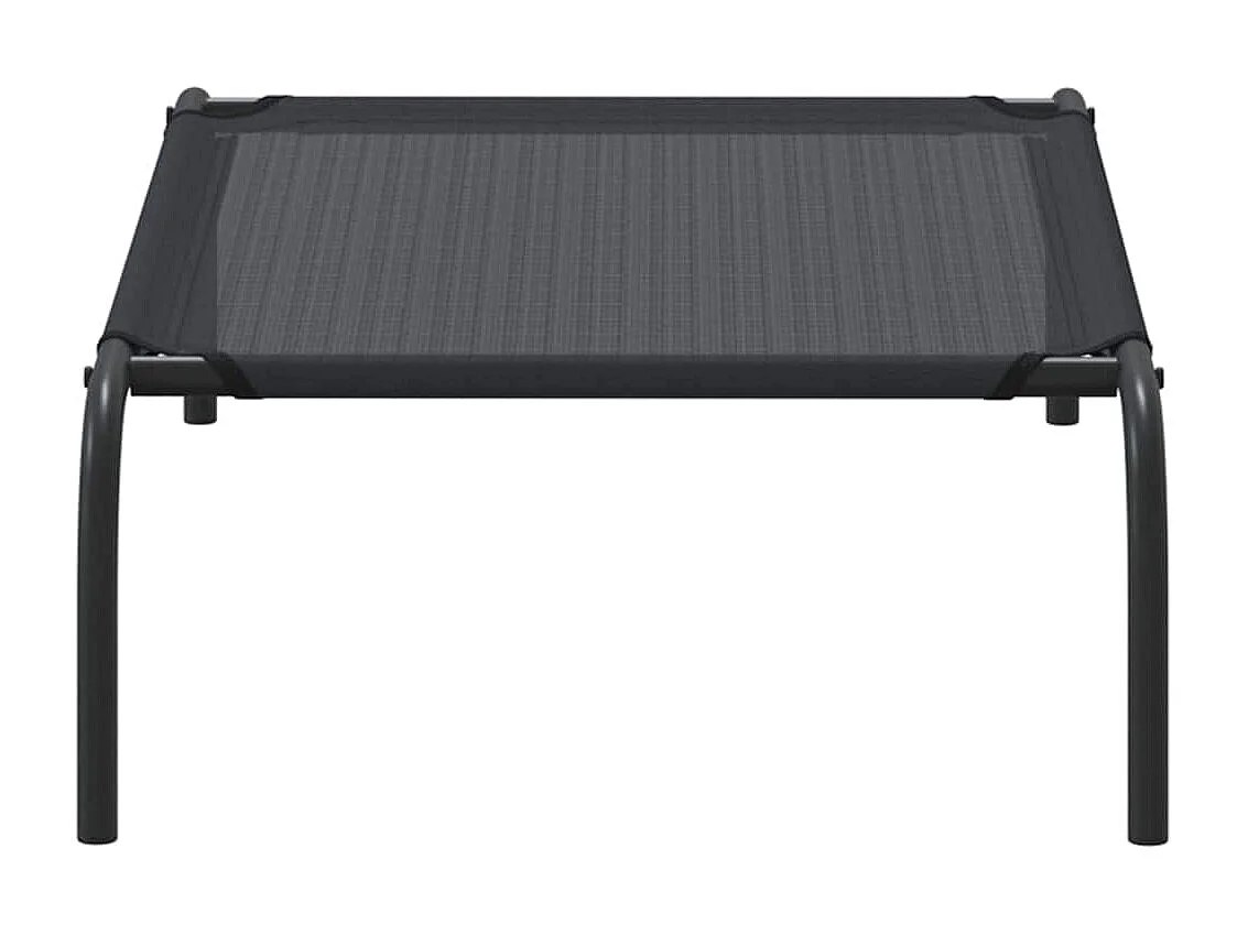 Lit surélevé pour chien Noir S Textilène