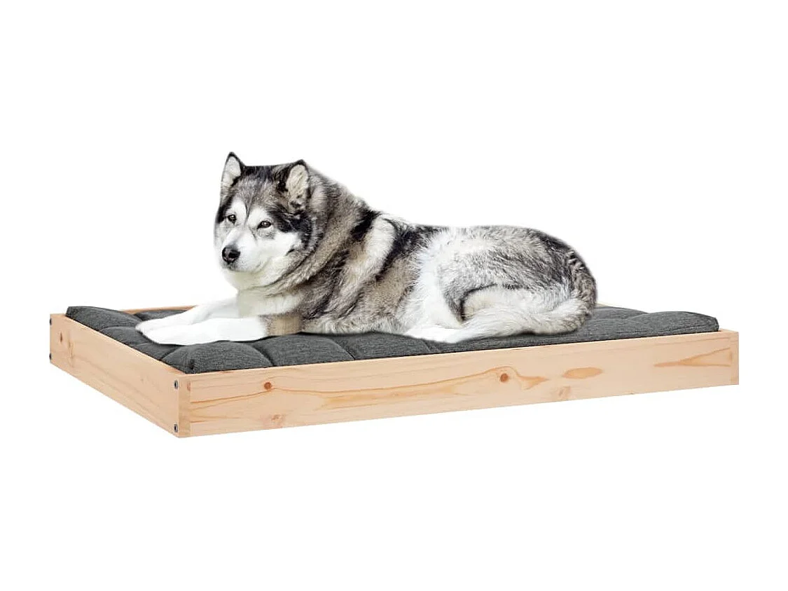Lit pour chien 101,5x74x9 cm Bois de pin solide