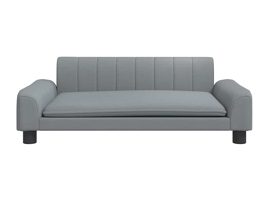 Lit pour chien gris clair 90x53x30 cm tissu