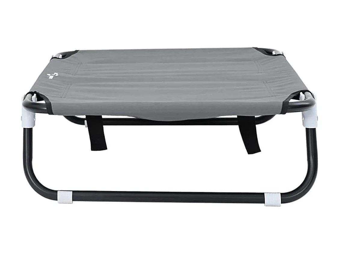 Lit pour Chien Gris clair s Tissu Oxford et Acier