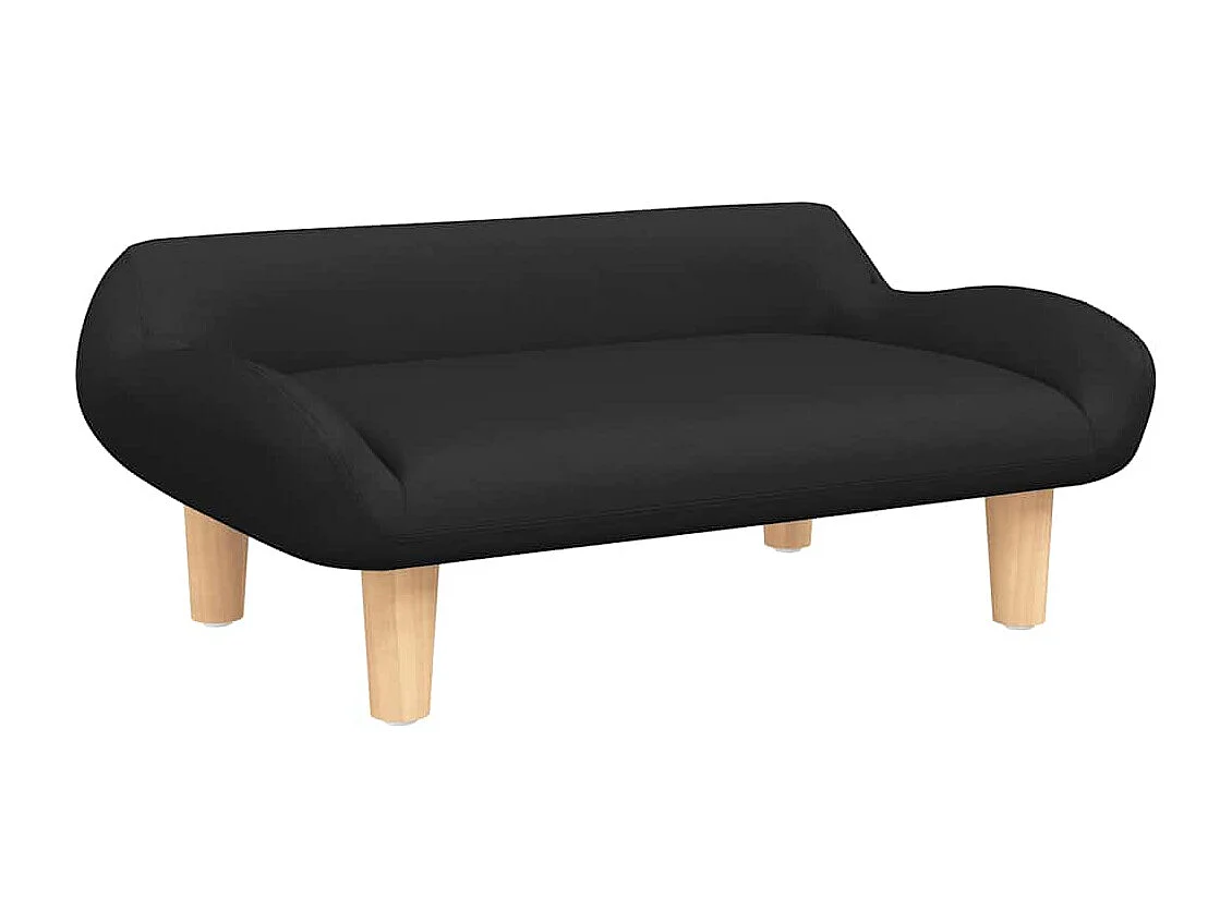 Zwarte hondenmand 70x40x24 cm stof