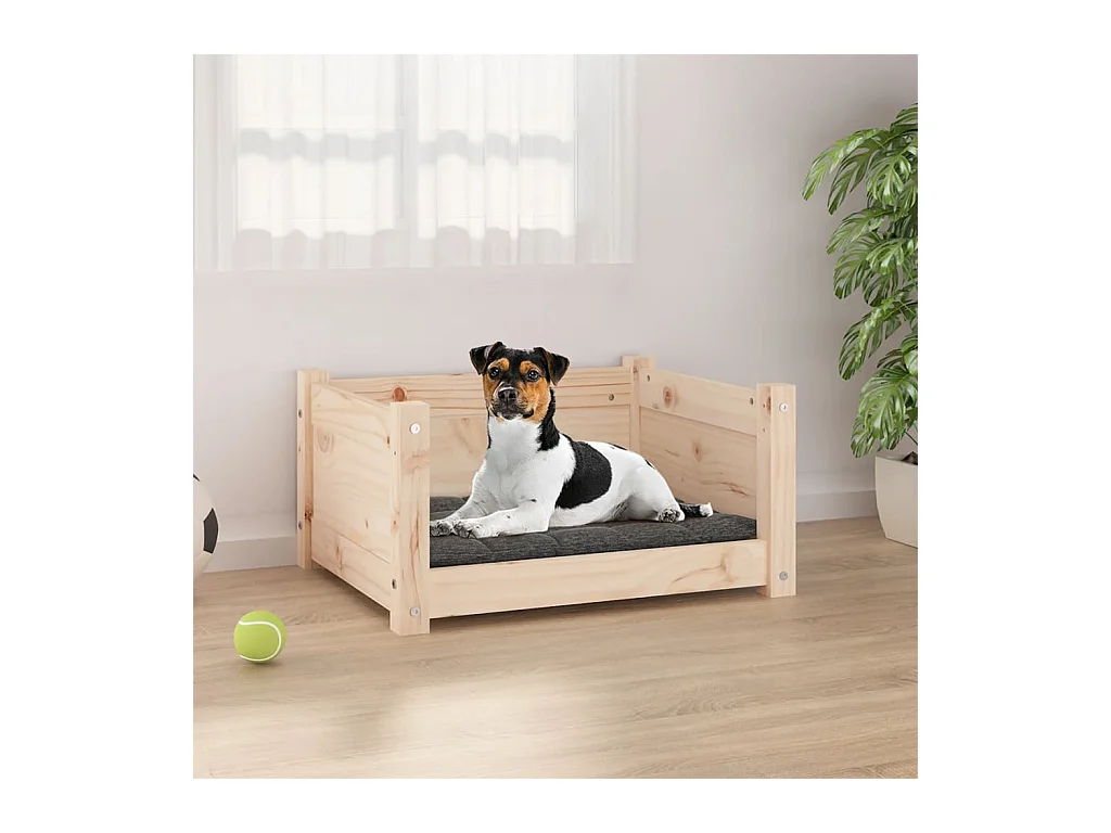 Lit pour chien 55,5x45,5x28 cm Bois massif de pin