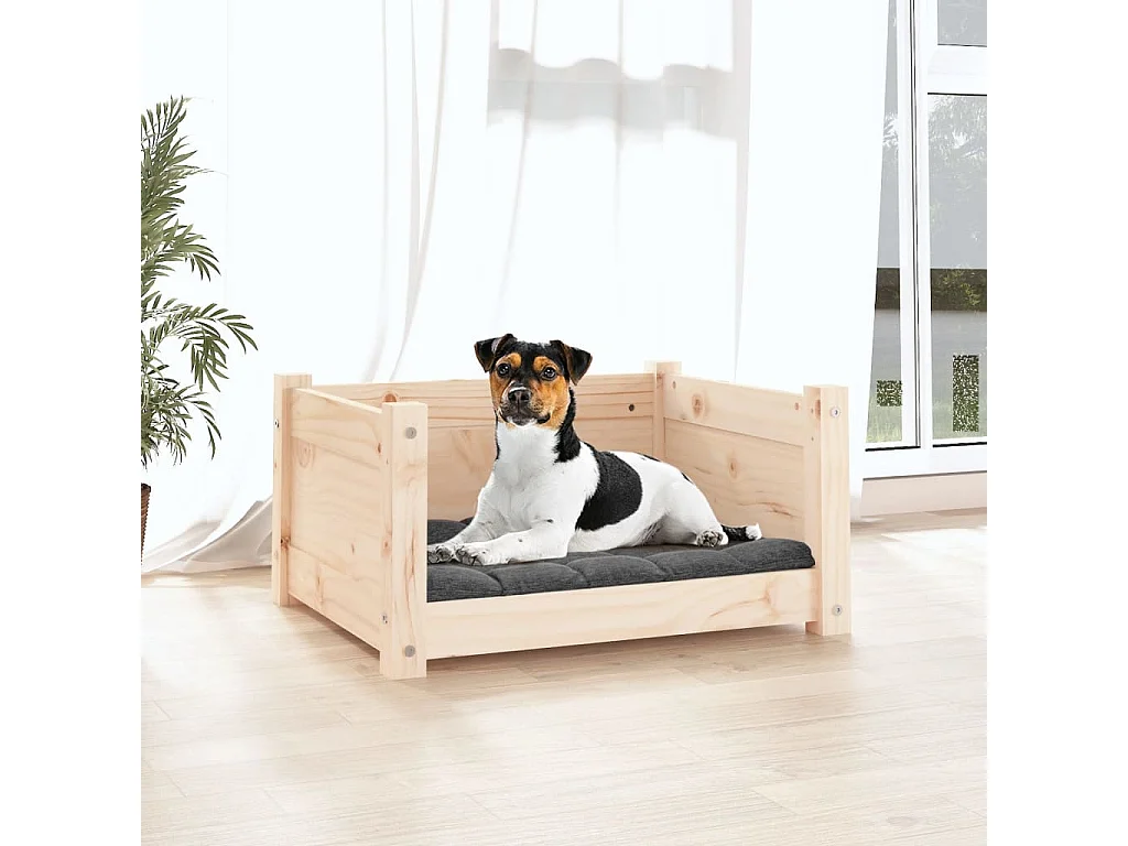 Lit pour chien 55,5x45,5x28 cm Bois massif de pin
