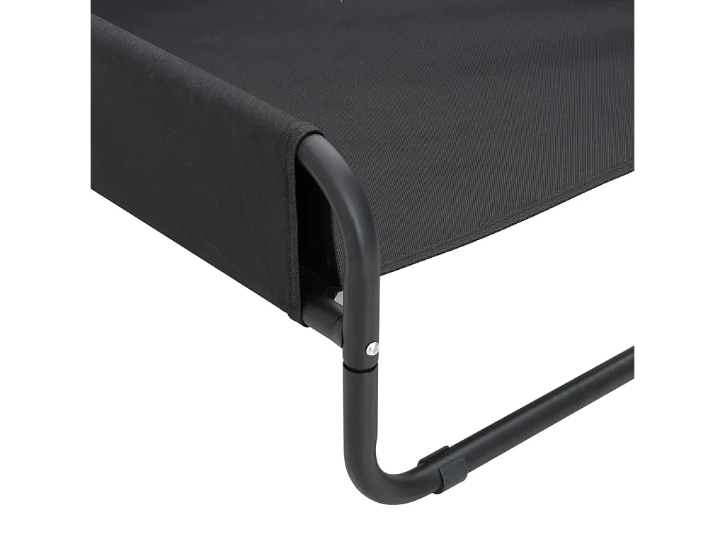 Lit surélevé pour chien anthracite tissu Oxford et acier
