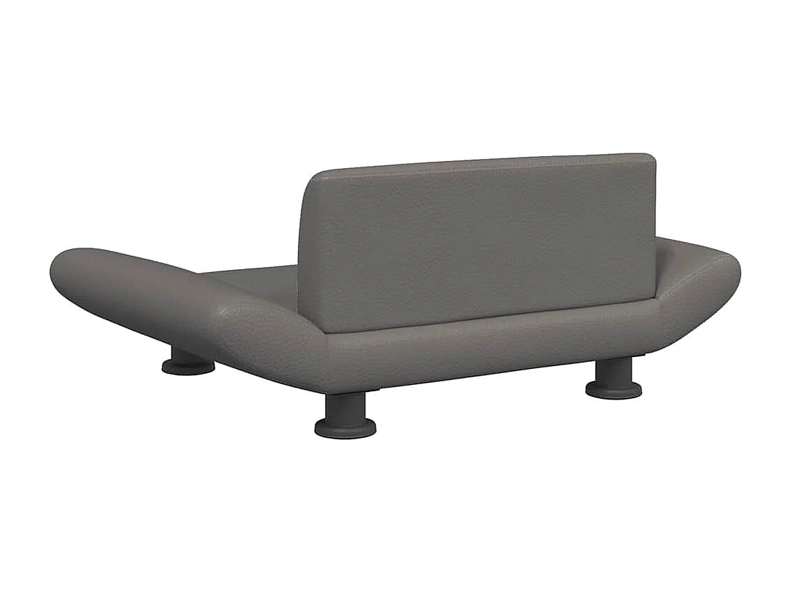 Lit pour chien gris 70x45x28 cm similicuir