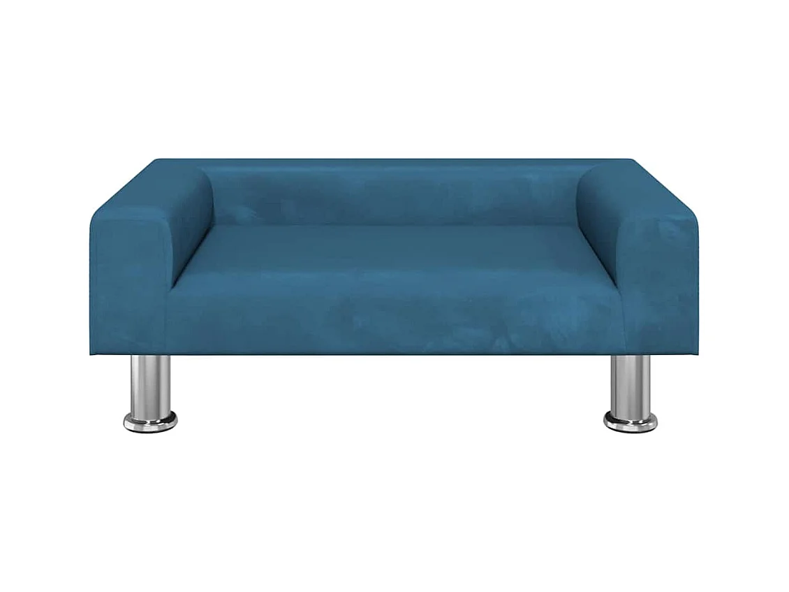 Cama para perro azul 70x45x26,5 cm terciopelo