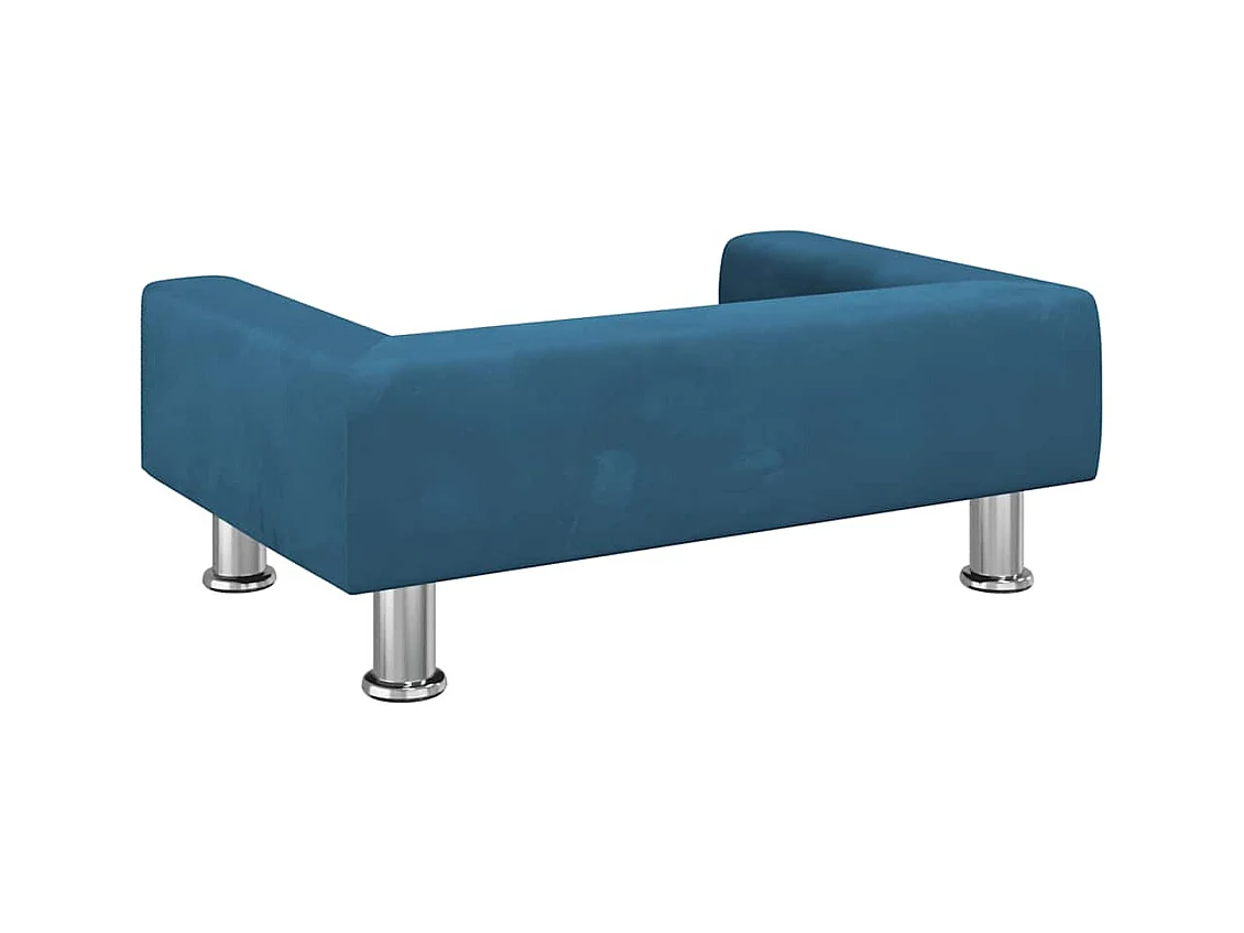 Cama para perro azul 70x45x26,5 cm terciopelo