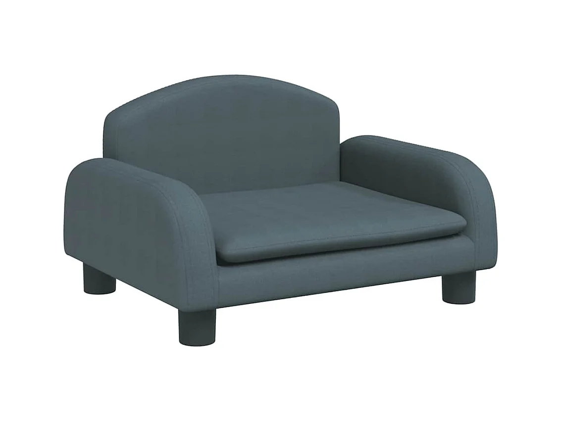 Cama para perro de tela gris oscuro 50x40x30 cm