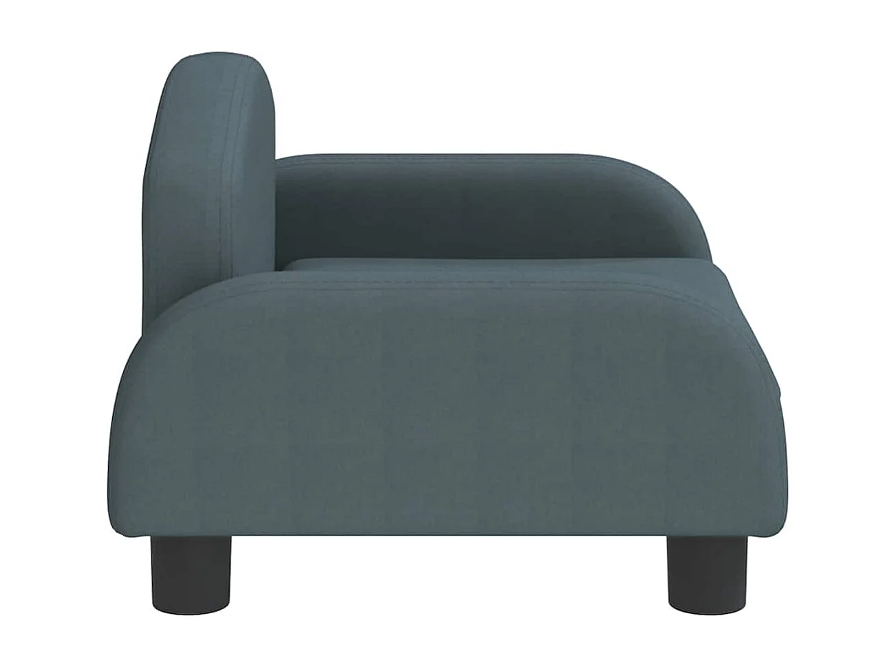 Lit pour chien gris foncé 50x40x30 cm tissu