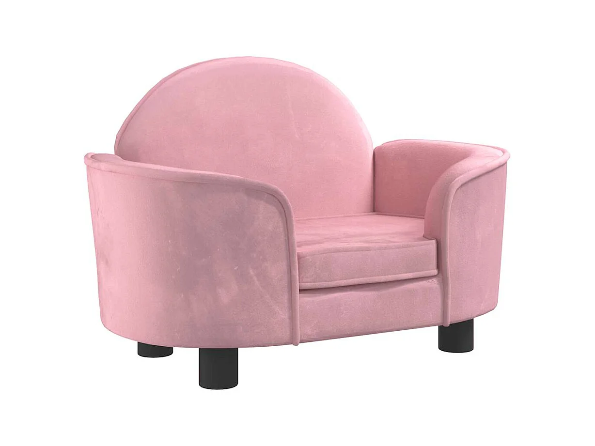 Cuccia rosa per cani 66x40x45 cm in velluto