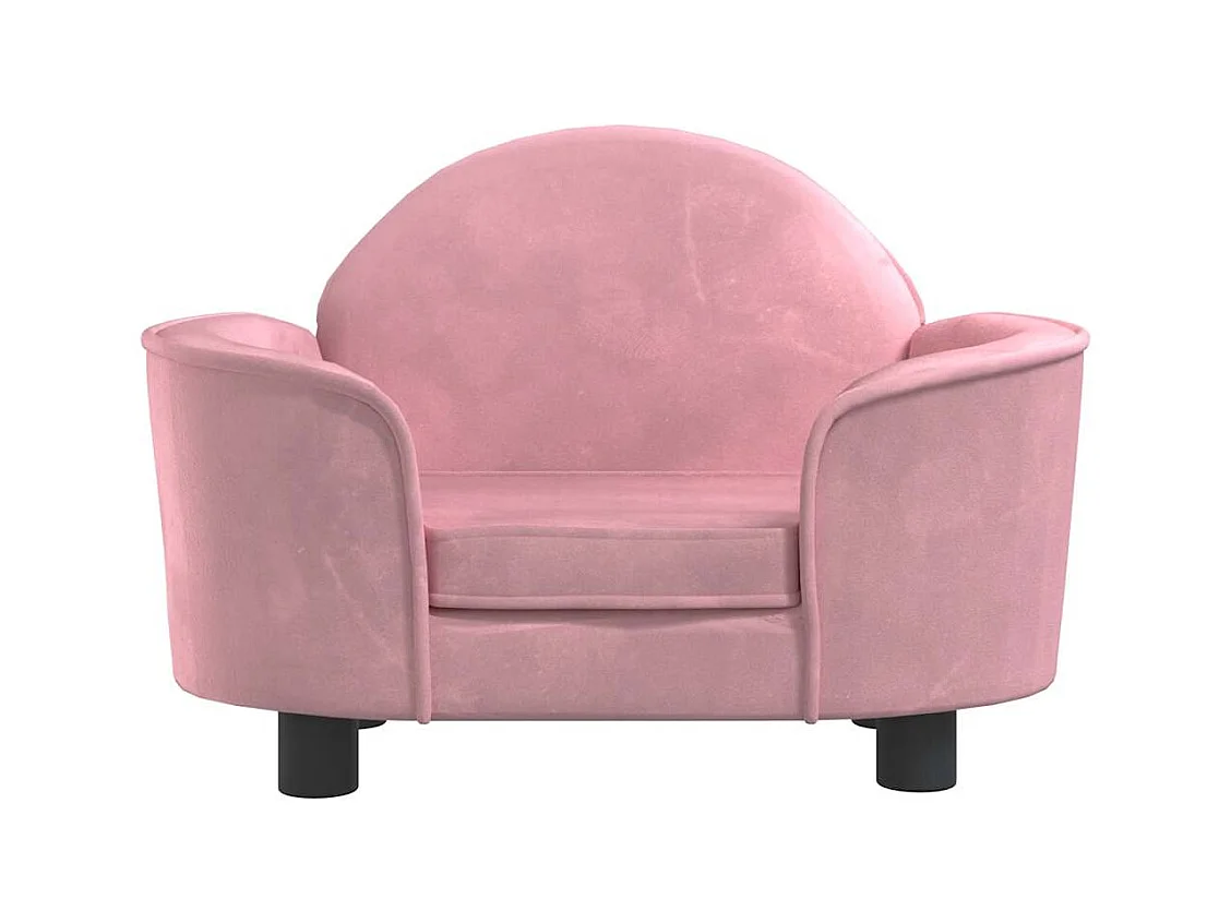 Cuccia rosa per cani 66x40x45 cm in velluto