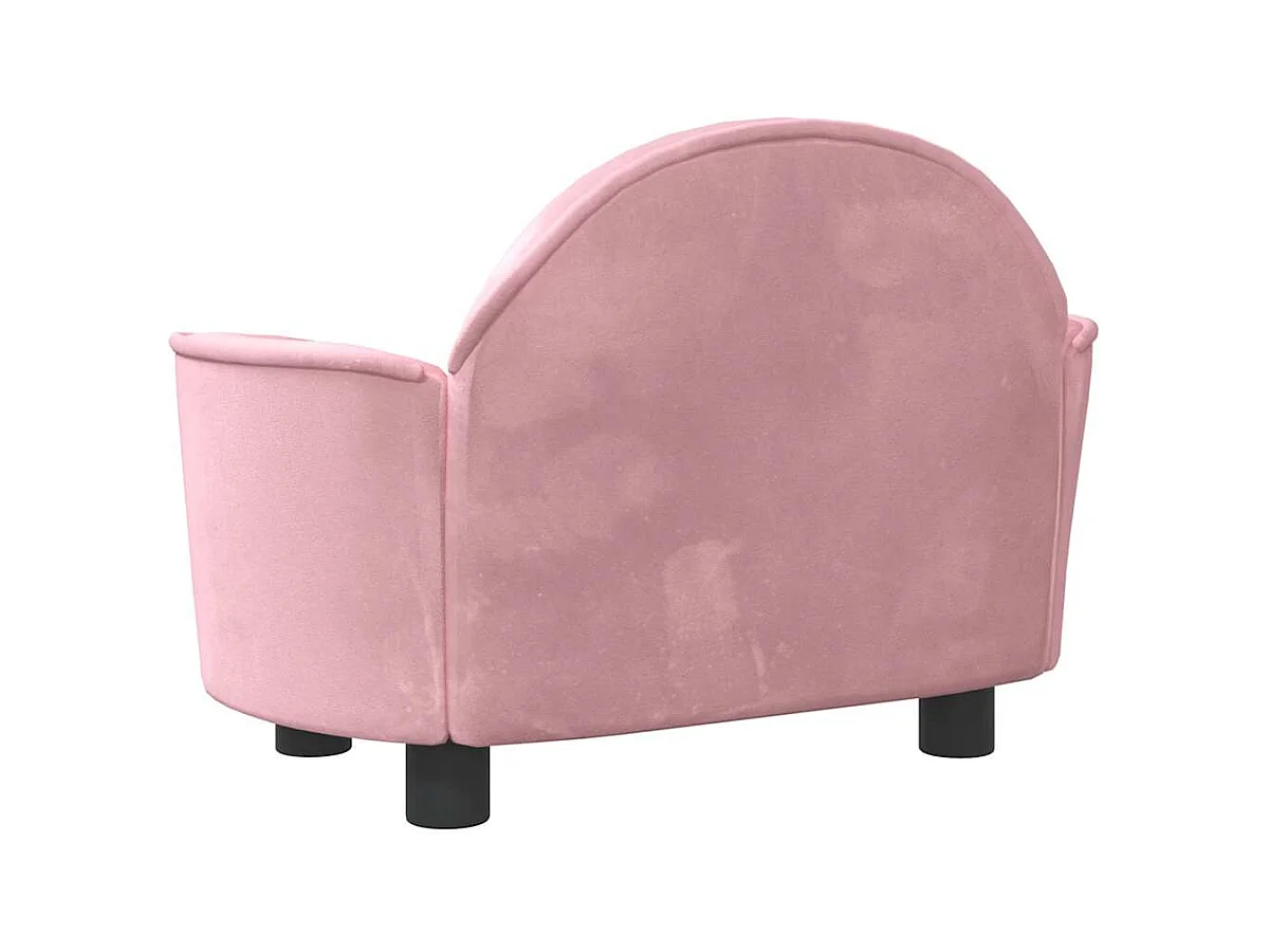 Cuccia rosa per cani 66x40x45 cm in velluto