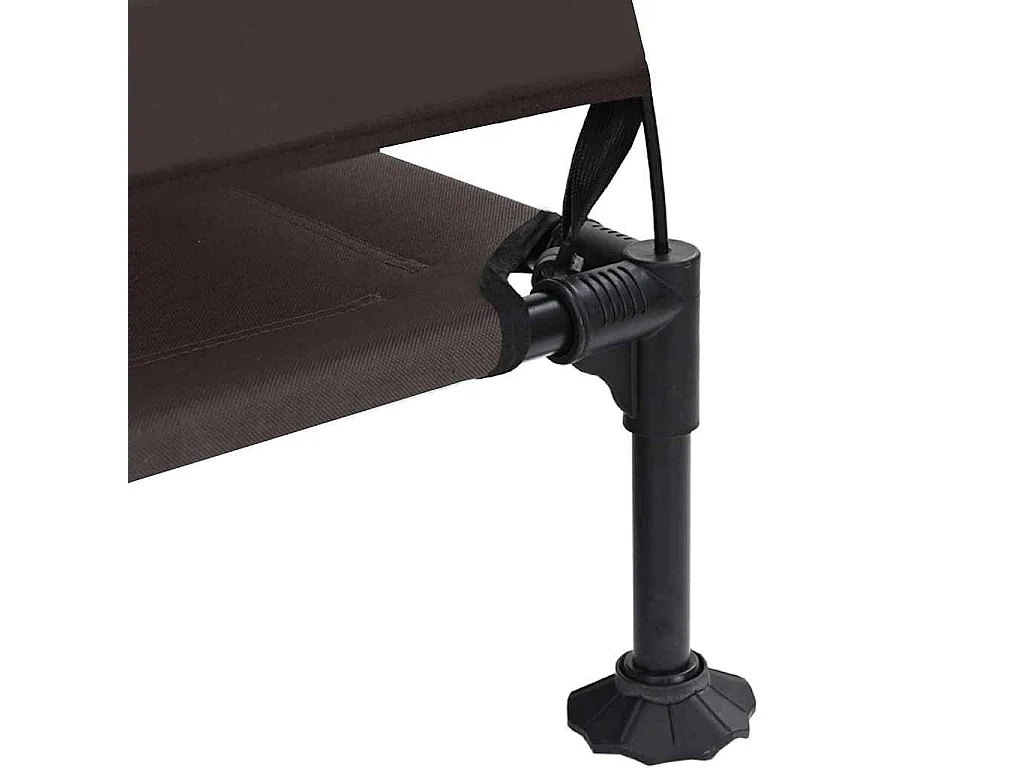 Verhoogd hondenbed bruin 127 x 81 x 108 cm stof en staal