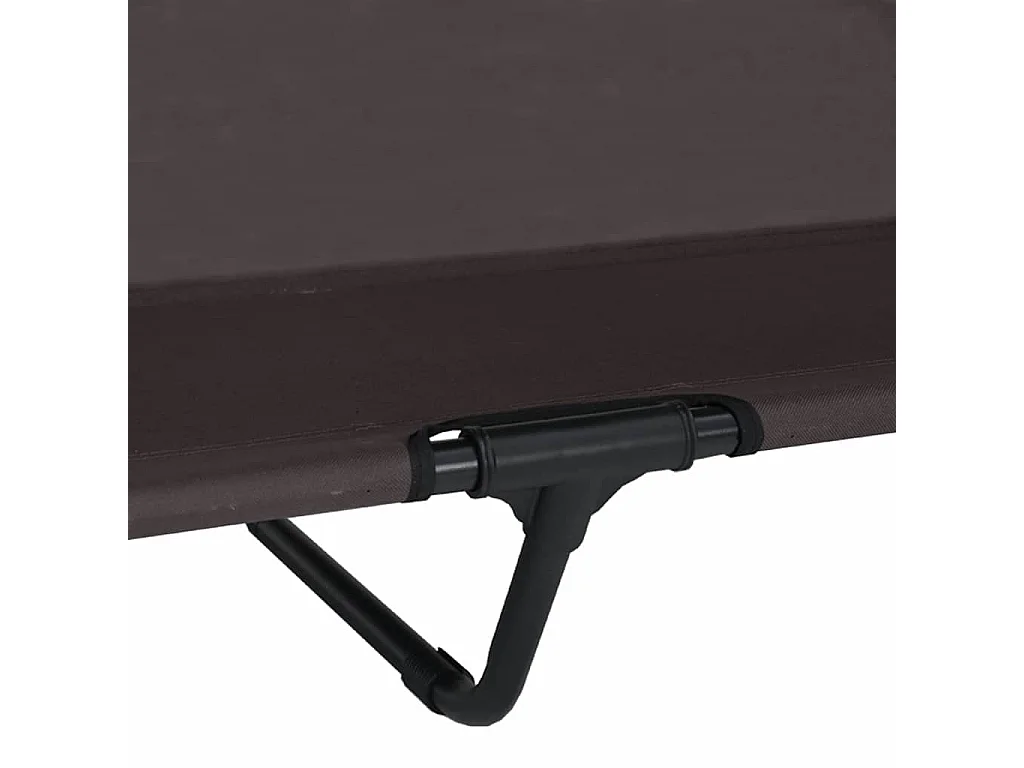 Verhoogd hondenbed bruin 127 x 81 x 108 cm stof en staal