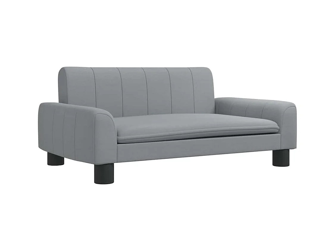 Lichtgrijs hondenbed 70x45x30 cm stof