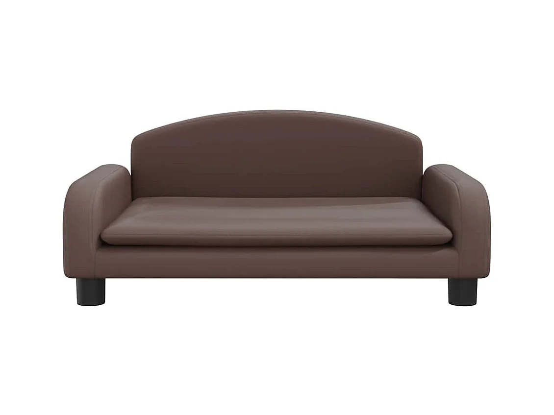 Lit pour chien marron 70x45x30 cm similicuir