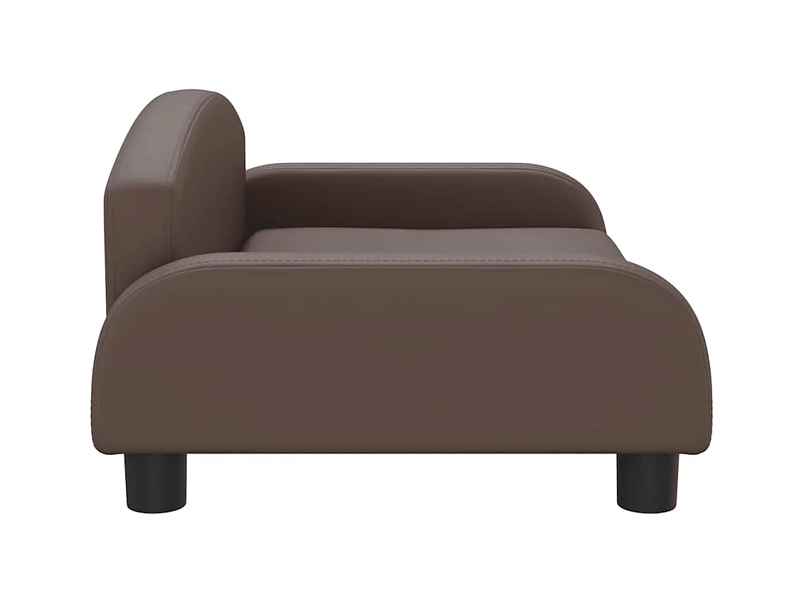 Lit pour chien marron 70x45x30 cm similicuir