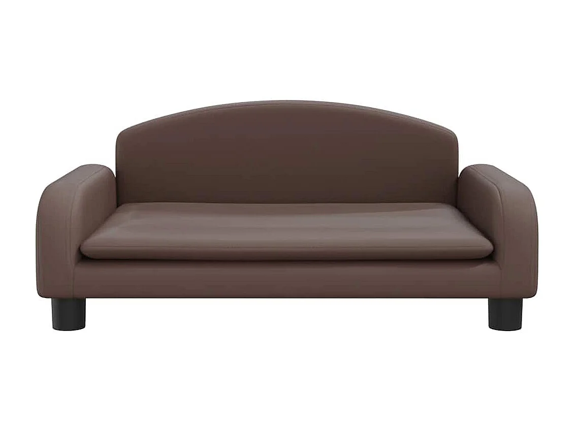 Lit pour chien marron 70x45x30 cm similicuir