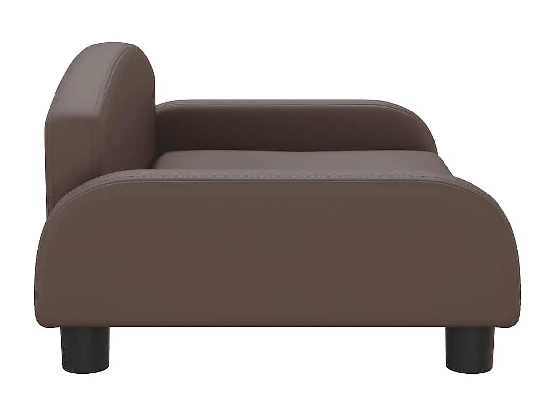 Lit pour chien marron 70x45x30 cm similicuir