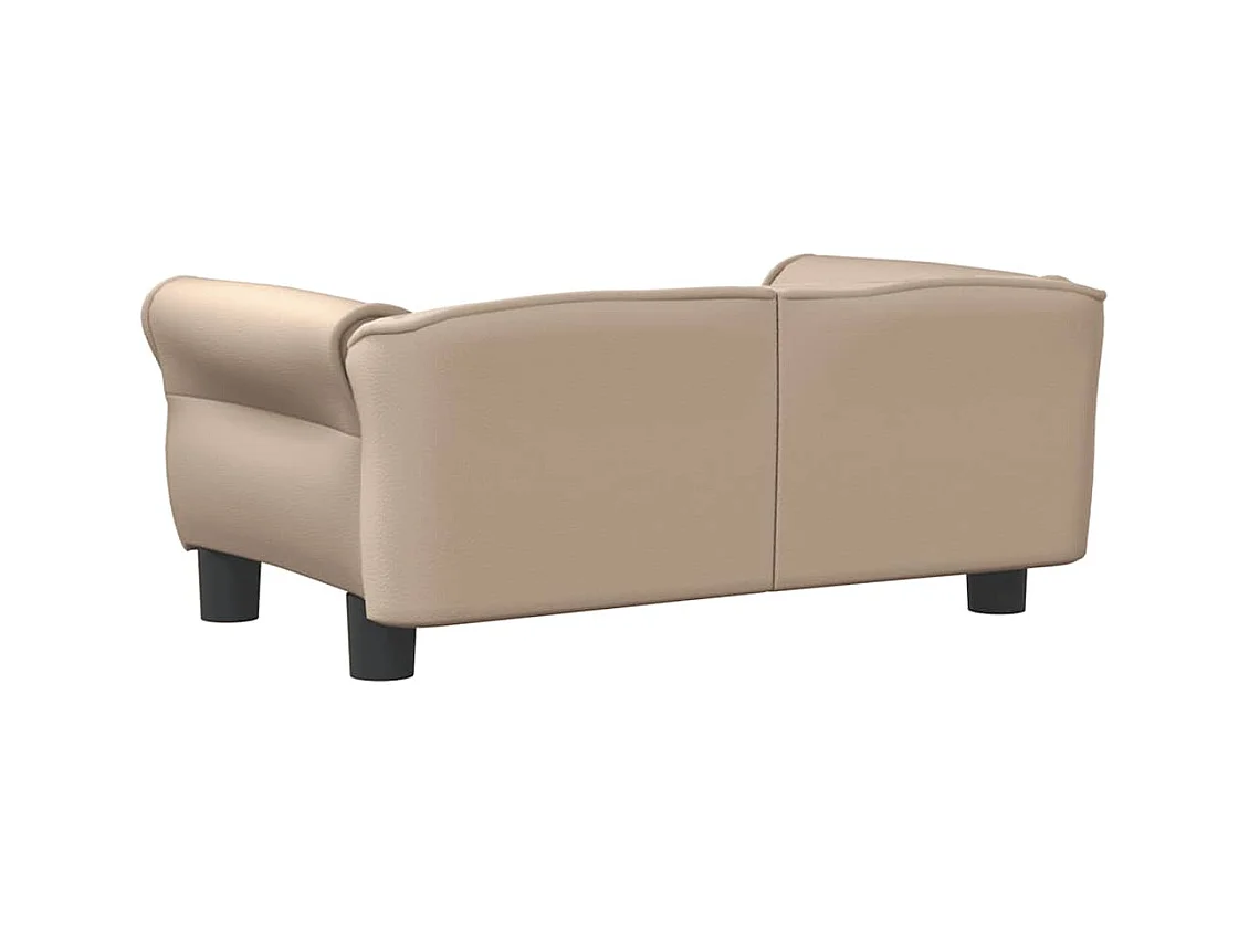 Lit pour chien cappuccino 70x45x30 cm similicuir