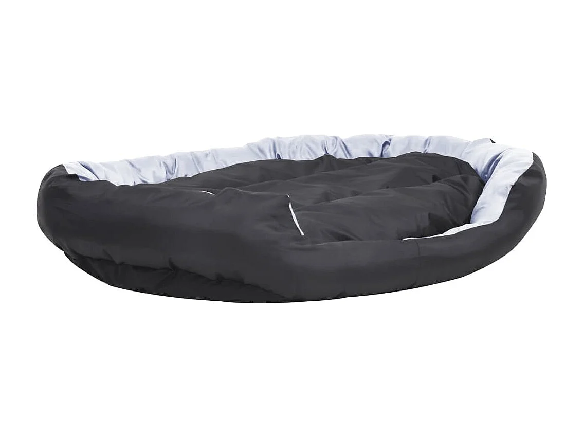 Cuscino reversibile lavabile per cani Grigio e nero 150x120x25cm