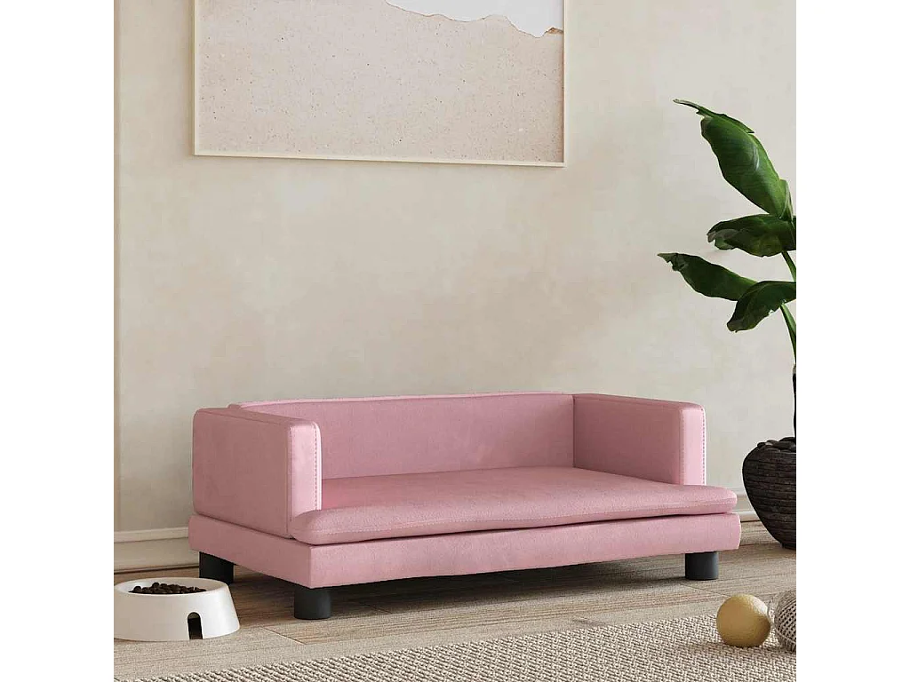 Roze hondenmand 80x45x30 cm fluweel