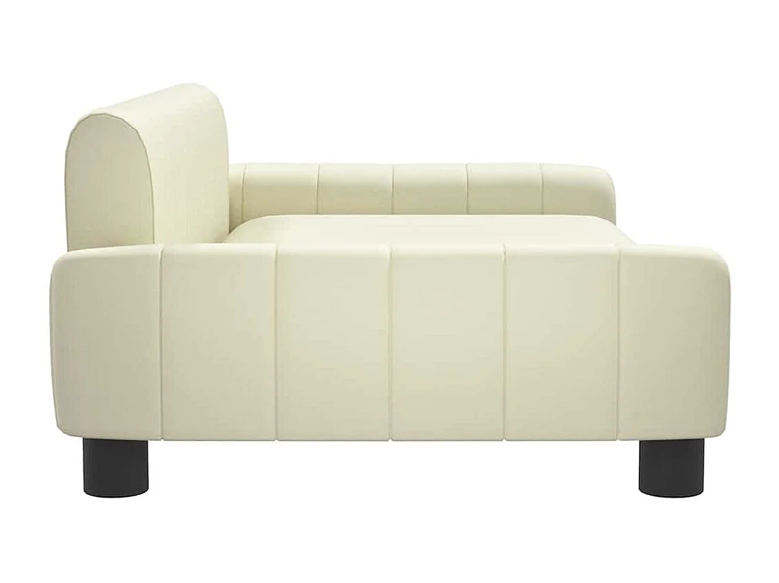 Lit pour chien crème 90x53x30 cm similicuir