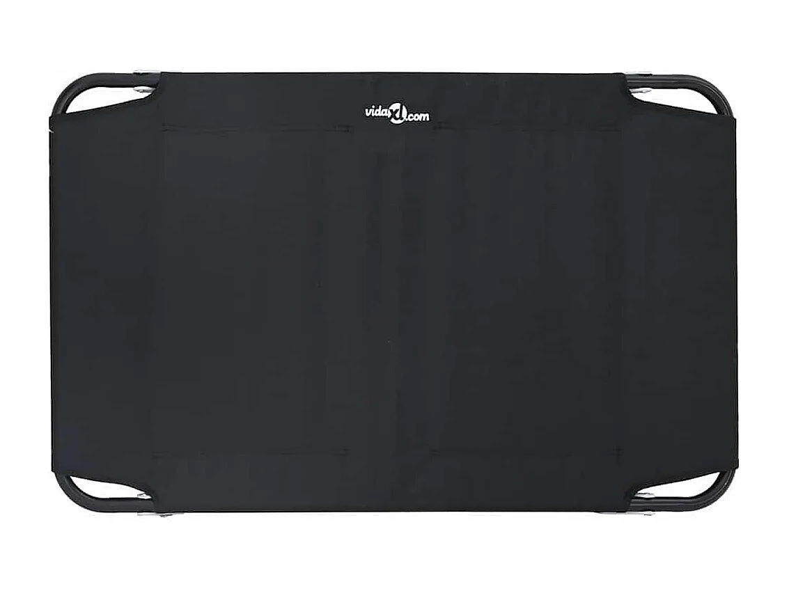 Lit pour Chien Noir ML Tissu Oxford et Acier