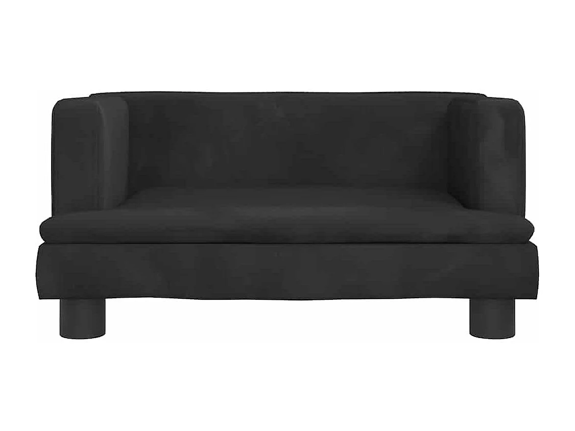 Lit pour chien noir 60x40x30 cm velours
