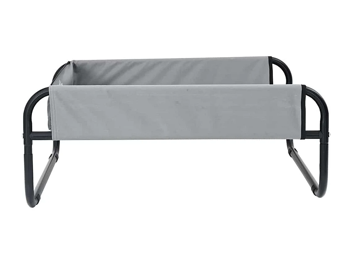 Lit pour Chien Gris clair ML Tissu Oxford et Acier