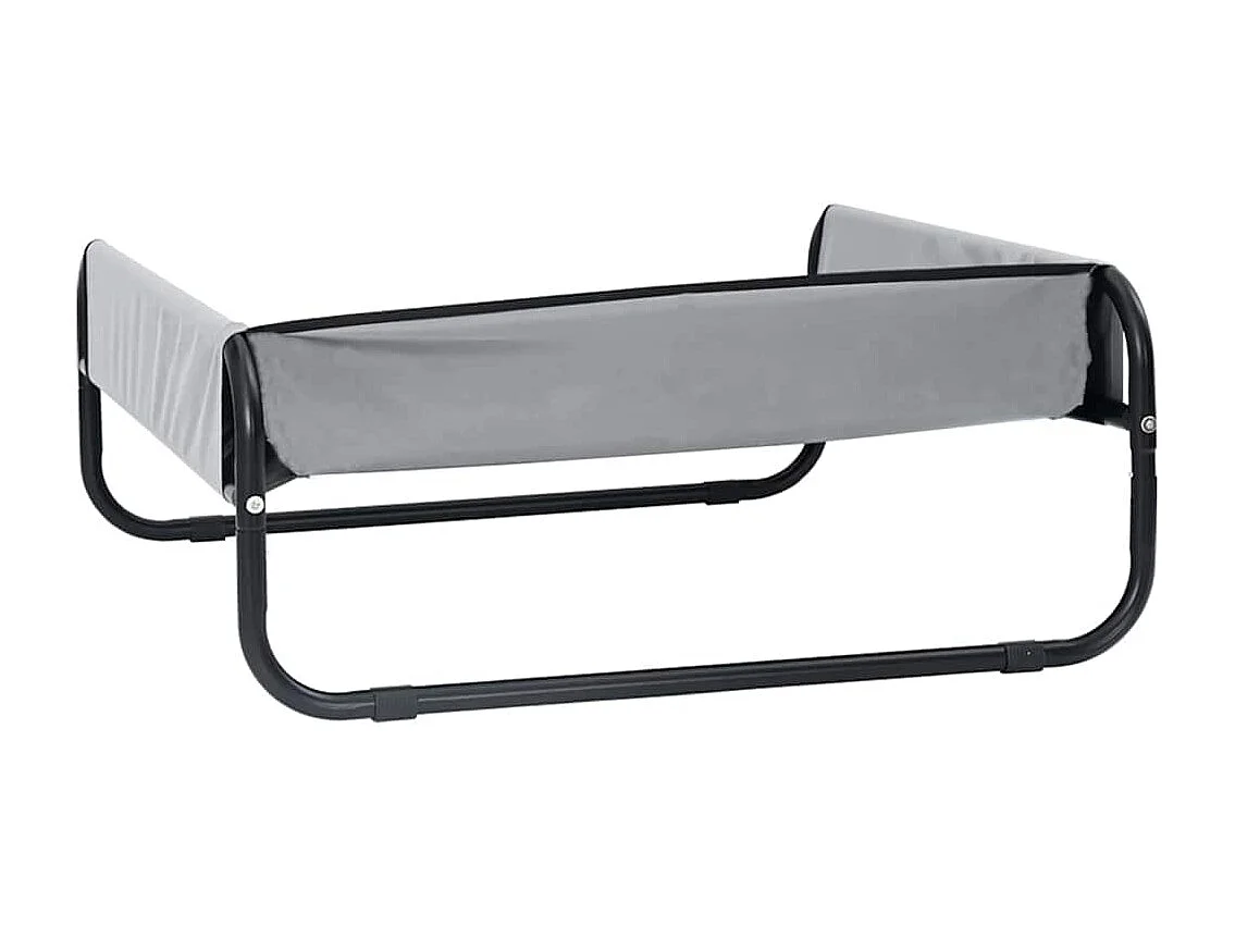 Lit pour Chien Gris clair ML Tissu Oxford et Acier