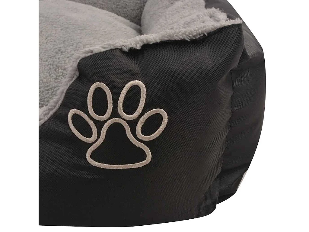 Lit pour chiens avec coussin rembourré Taille L Noir