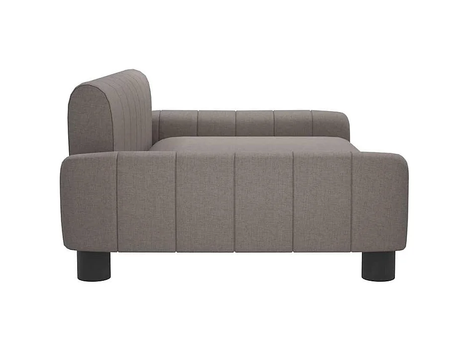 Letto per cani color tortora in tessuto 90x53x30 cm